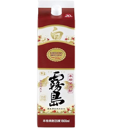 Amazon.co.jp: SUZUKIRISHIMA ﾊﾟｯｸ 20度 1800ml×6 芋焼酎 霧島酒造